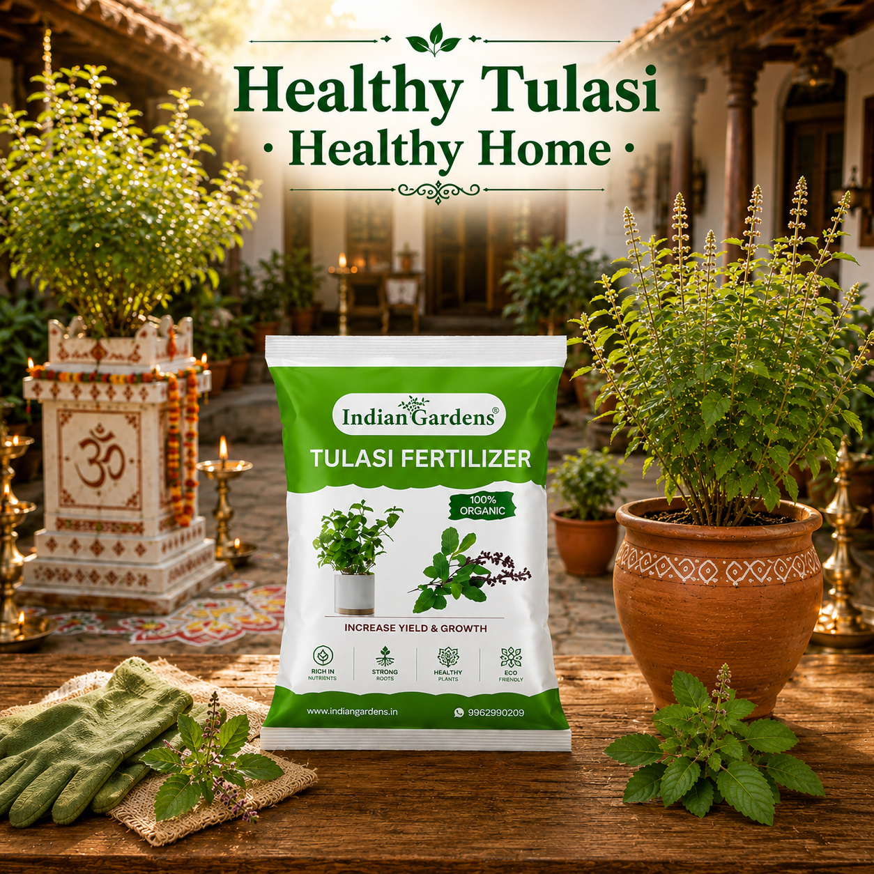 Tulasi Fertilizer  | Holy Basil Fertilizer | Tulasi Growth Fertilizer | Tulasi Organic Plant Food | Tulasi Leaf Health Fertilizer