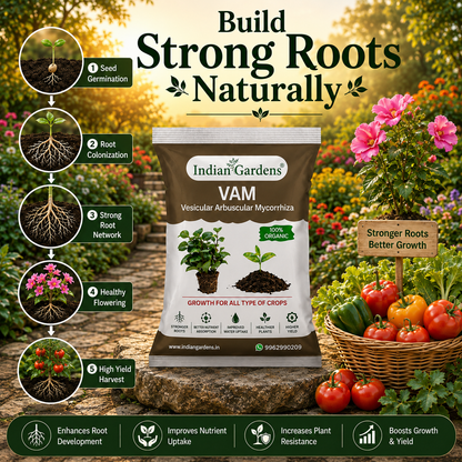 VAM (Vesicular Arbuscular Mycorrhiza) Bio fertilizer for All Plants | Root Growth Booster | Organic Plant Food
