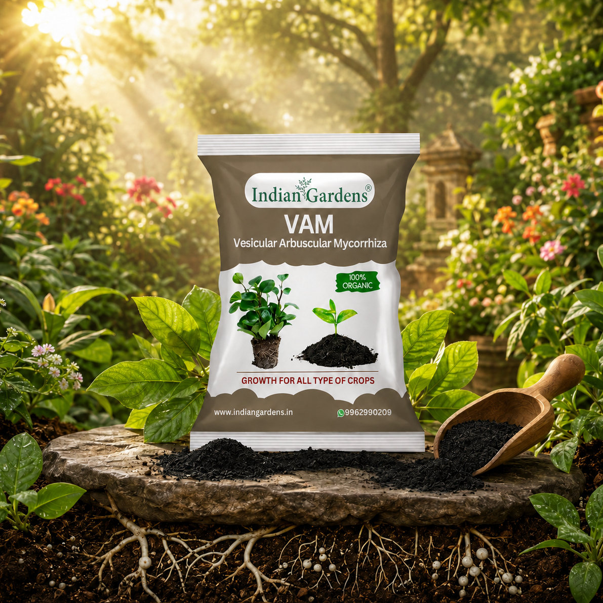 VAM (Vesicular Arbuscular Mycorrhiza) Bio fertilizer for All Plants | Root Growth Booster | Organic Plant Food