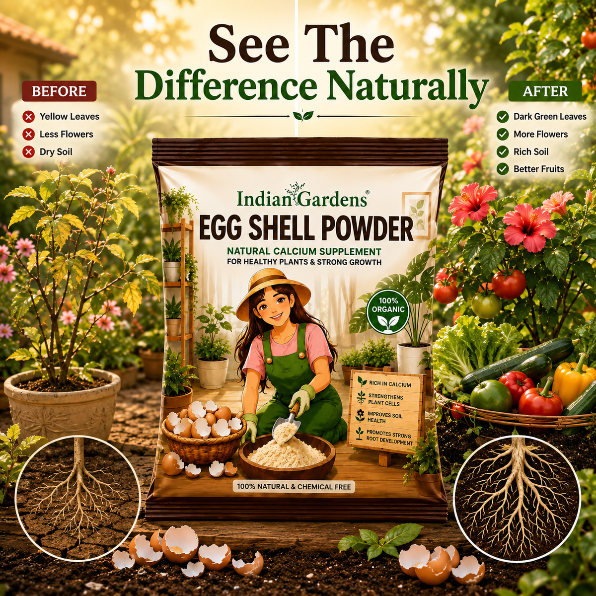 Egg Shell Powder for Plants
