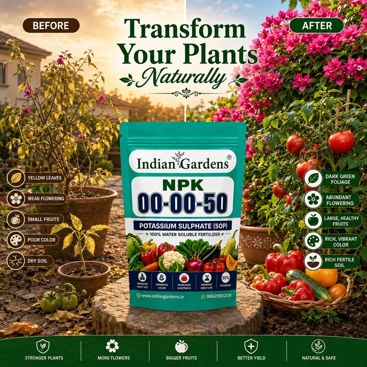 NPK 00:00:50 Potassium Sulphate Fertilizer