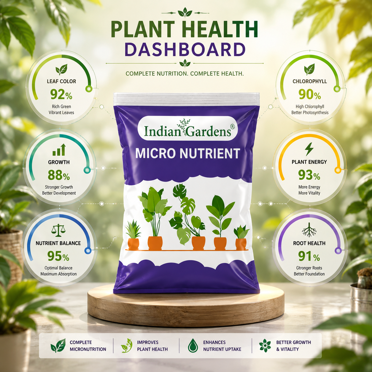 Micro Nutrient Fertilizer | Soil Applicant | Premium Essential Plant Food | Home Gardens for All Plants