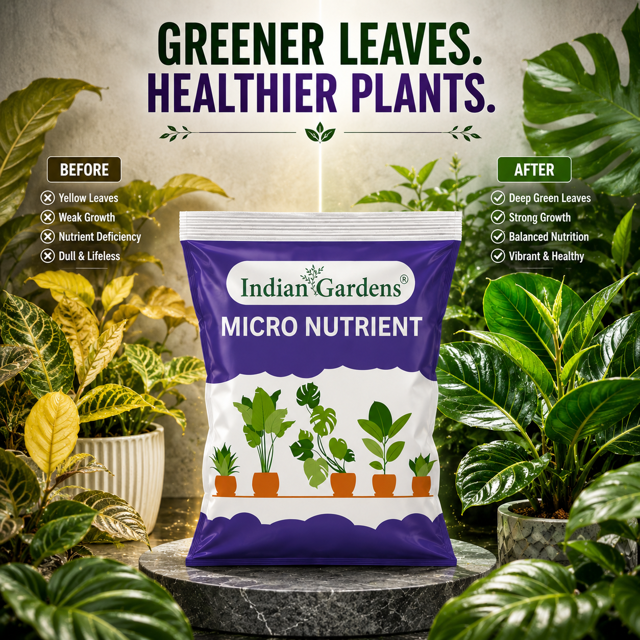 Micro Nutrient Fertilizer | Soil Applicant | Premium Essential Plant Food | Home Gardens for All Plants