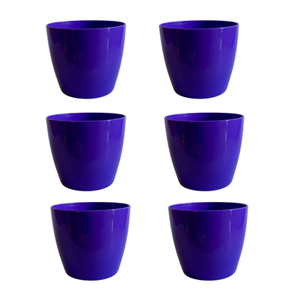 Indoor Plastic Small |Titan 5 Pots | Blue Colour - Pack of 6