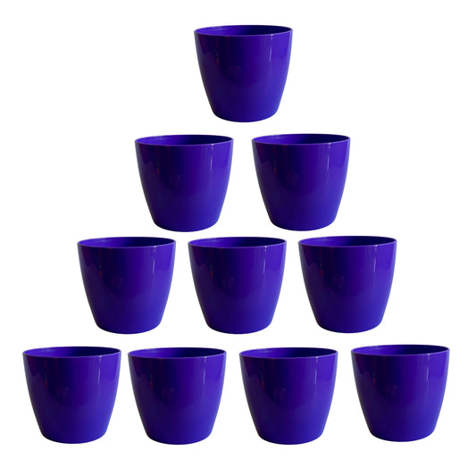 Indoor Plastic Small |Titan 5 Pots | Blue Colour - Pack of 10