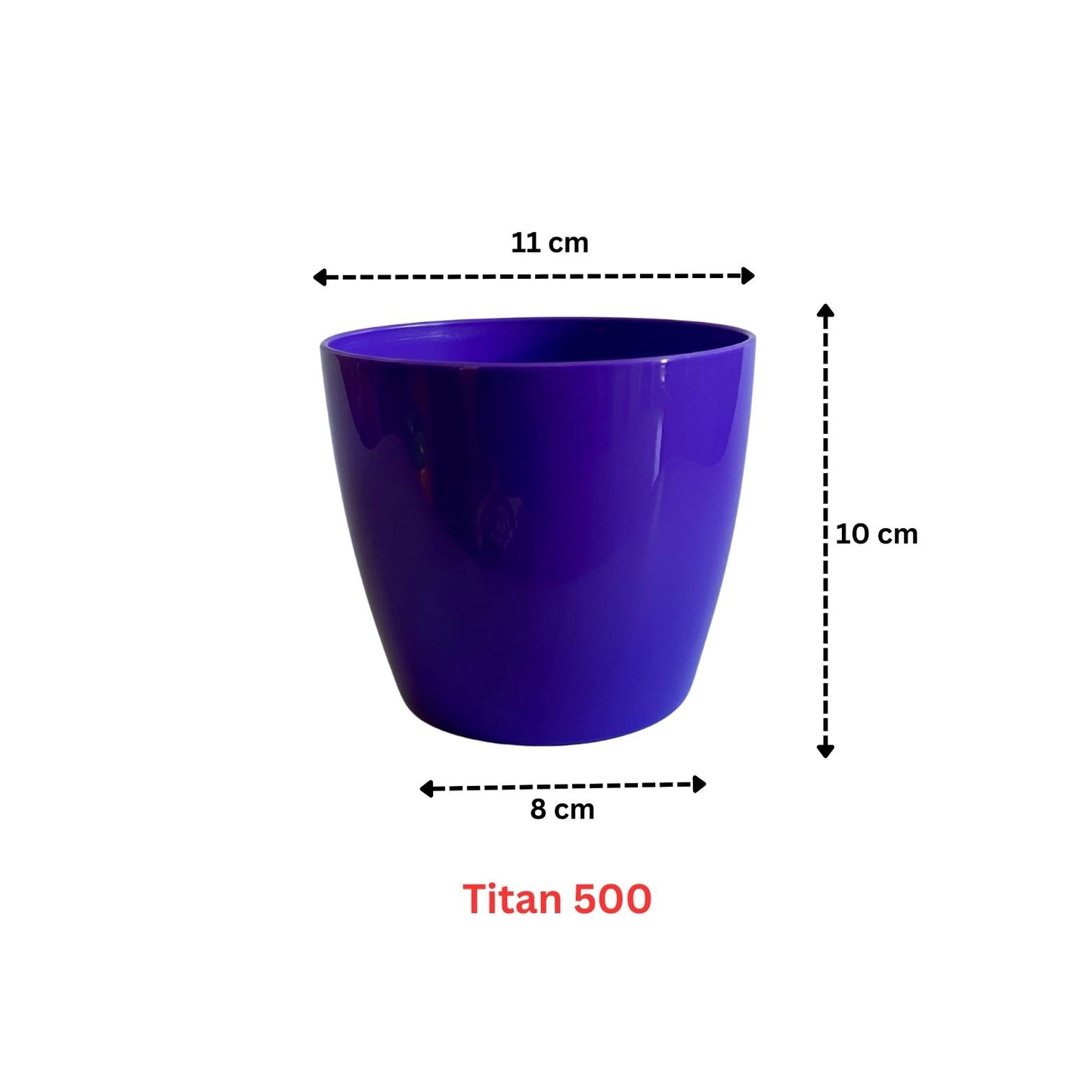 Indoor Plastic Small |Titan 5 Pots | Blue Colour - Pack of 3