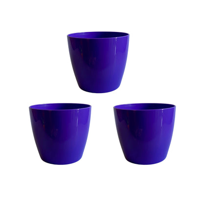 Indoor Plastic Small |Titan 5 Pots | Blue Colour - Pack of 3