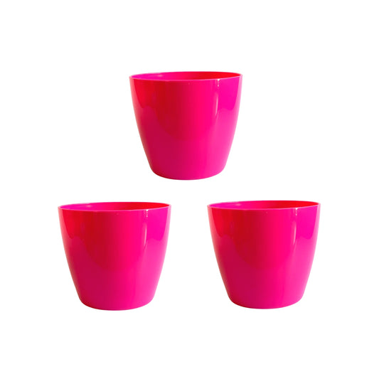 Indoor Plastic Small |Titan 5 Pots | Pink Colour - Pack of 3
