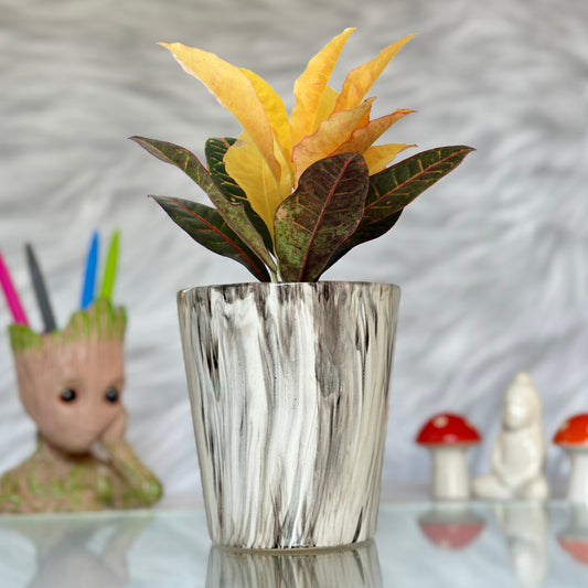 Ceramic Glass Gray Colour Pot Home, Indoor Décor & Gifting