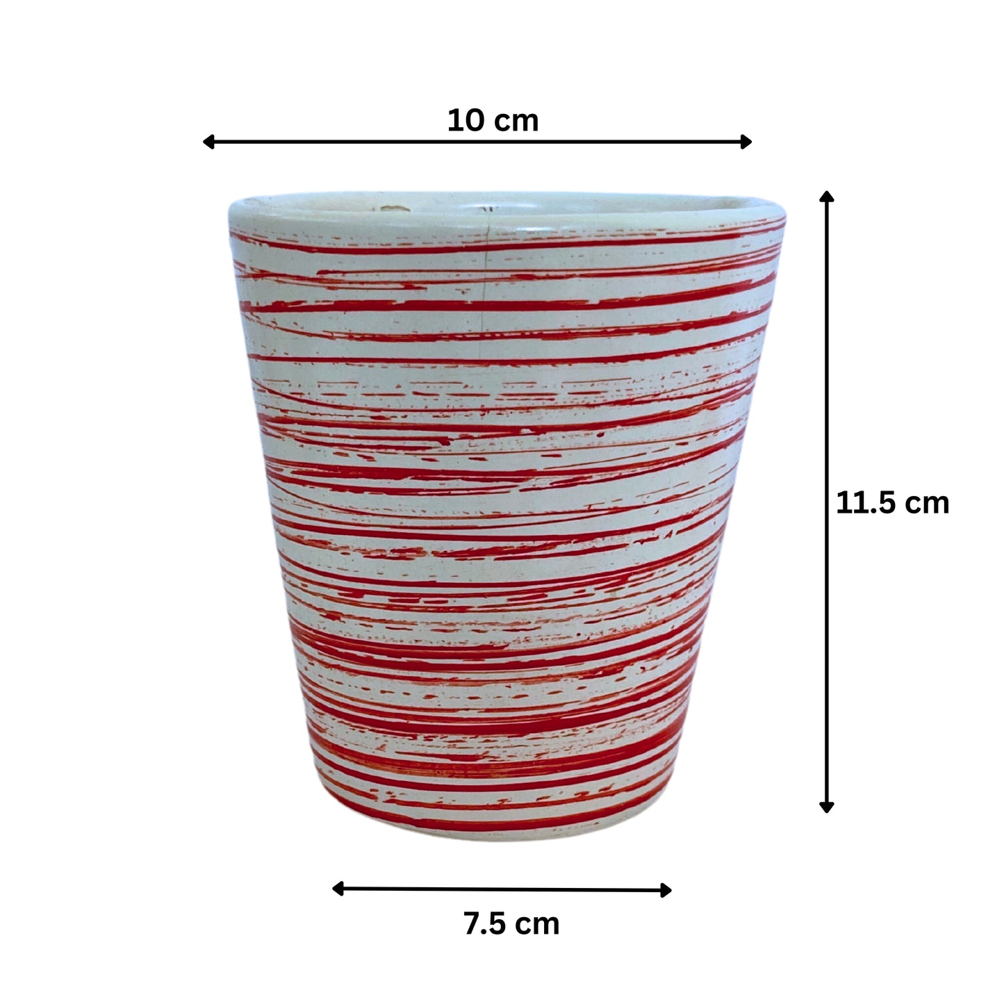 Ceramic Glass Red Colour Pot Home, Indoor Décor & Gifting