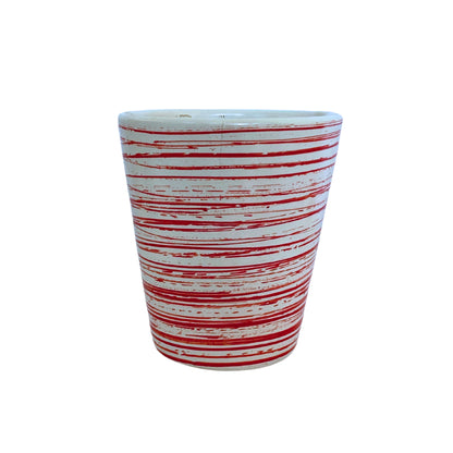 Ceramic Glass Red Colour Pot Home, Indoor Décor & Gifting