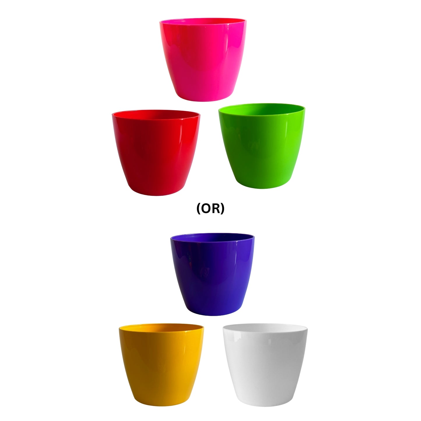 Indoor Plastic Small |Titan 5 Pots | Any Colour - Pack of 3