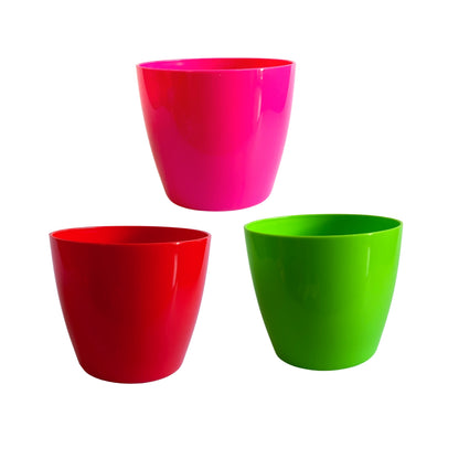 Indoor Plastic Small |Titan 5 Pots | Any Colour - Pack of 3