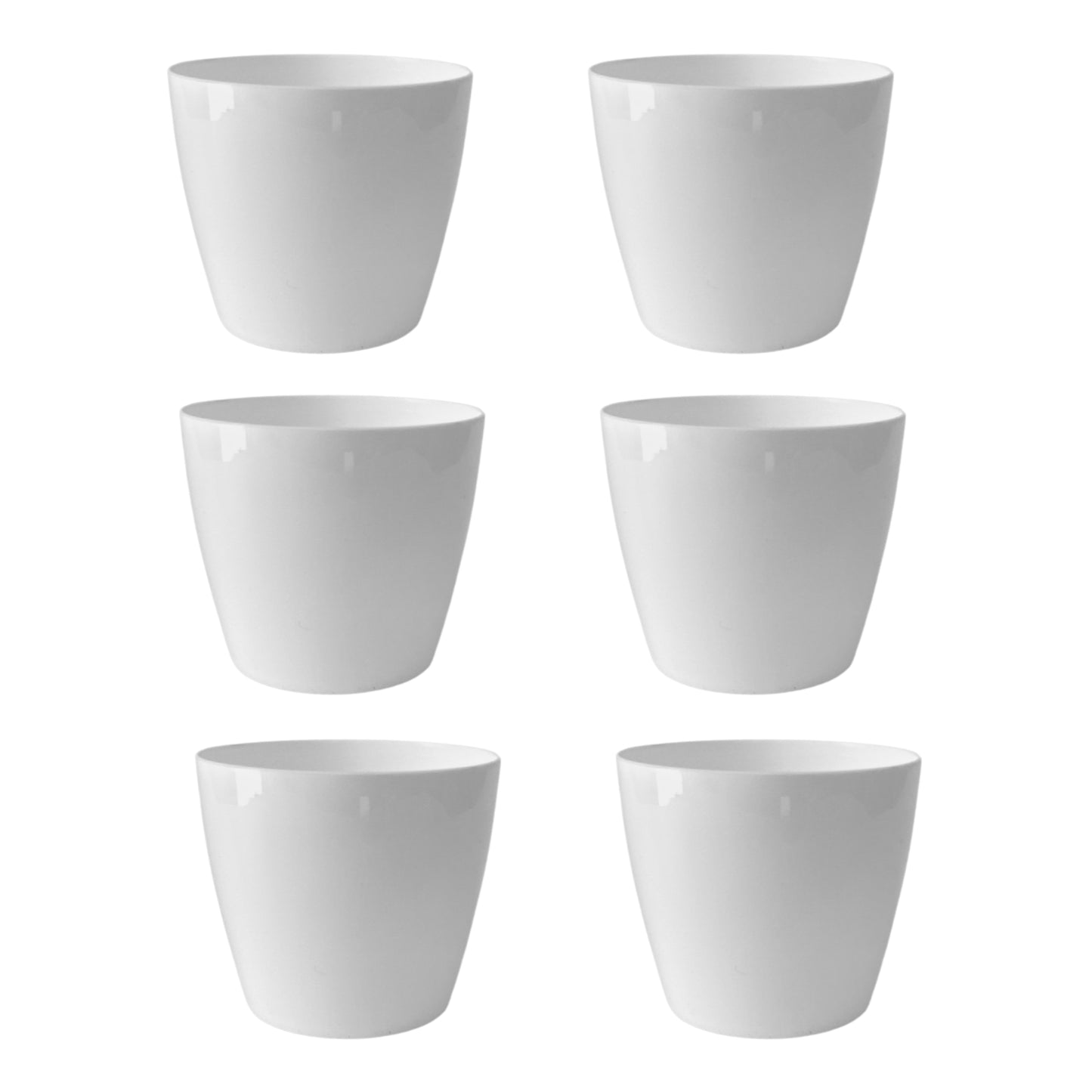 Indoor Plastic Small |Titan 5 Pots | White Colour - Pack of 6