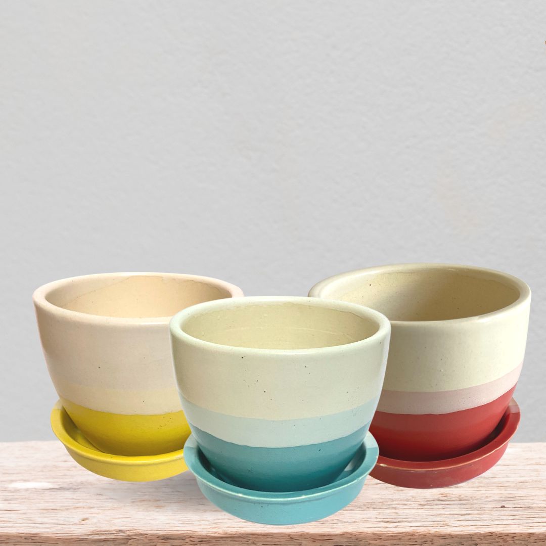 Ceramic Cup pot ( Set of 3 ) Pot Home, Indoor Décor & Gifting